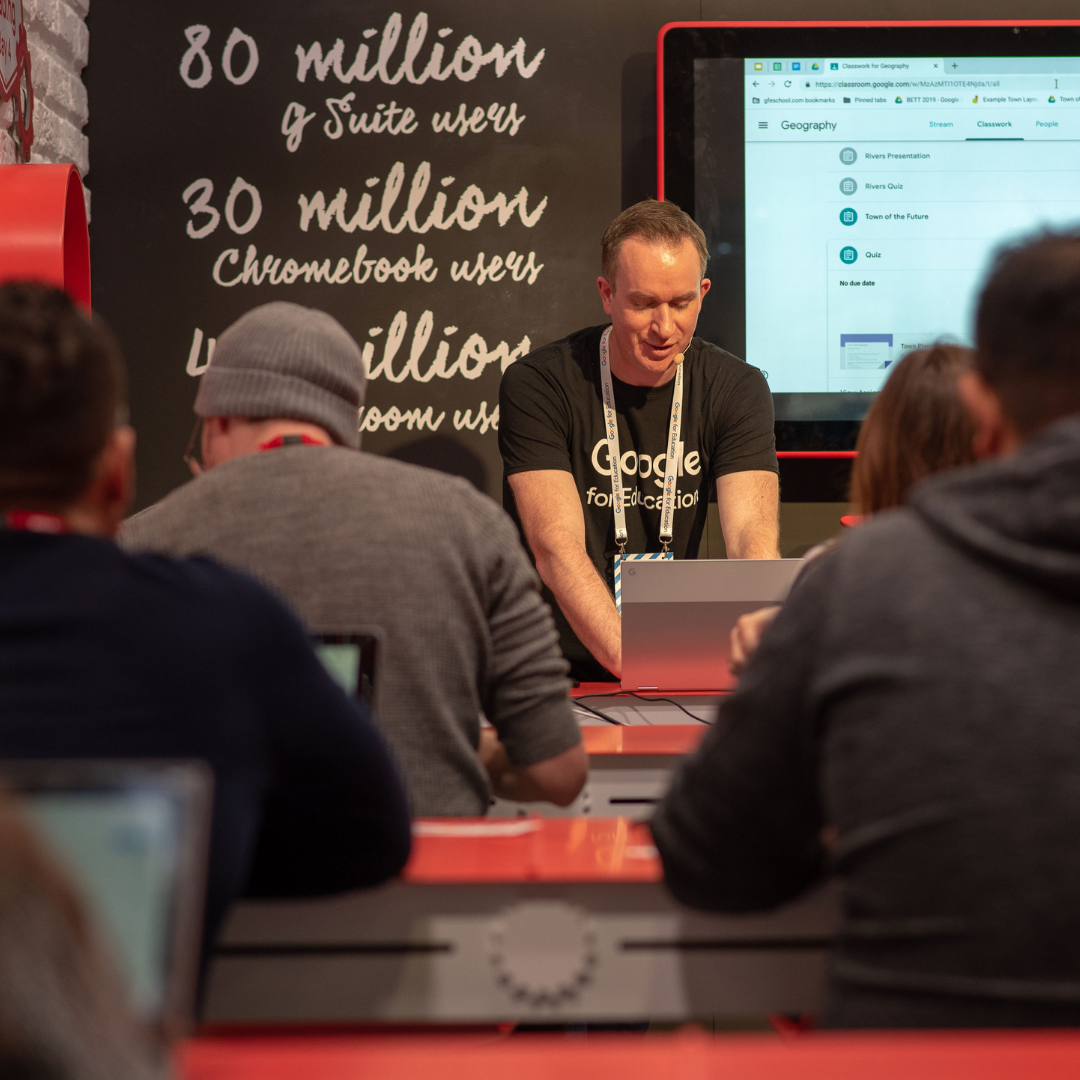 Jon Neale presenting to educators